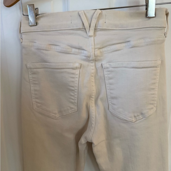 VERONICA BEARD WOMENS CARSON HIGH RISE ANKLE FLARE JEANS ECRU OFF WHITE 27 - Picture 8 of 11